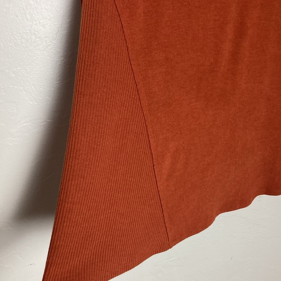 Soft Surroundings Burnt Orange V Neck Oversized Lightweight Sweater M - Picture 4 of 11